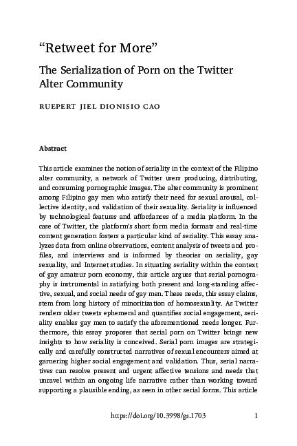 alter constru twitter|“Retweet for More”: The Serialization of Porn on the Twitter Alter .